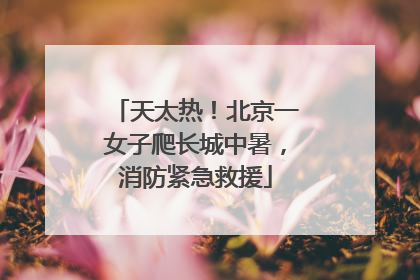天太热！北京一女子爬长城中暑，消防紧急救援